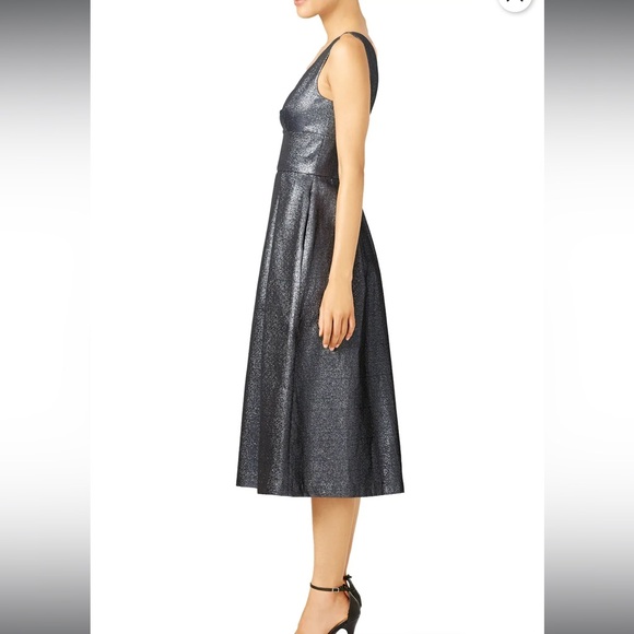 Cynthia Rowley Dree Jumpsuit in Metallic Charcoal - Size 6 - Picture 3 of 13